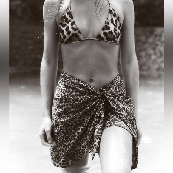 Zara animal print cotton pareo - Picture 1 of 7